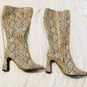 Women’s Snakeskin Thigh Boots